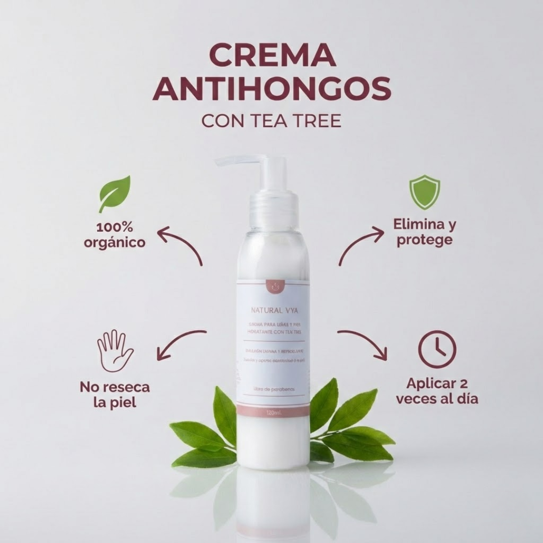 Crema para Hongos con Tea Tree 120ml.